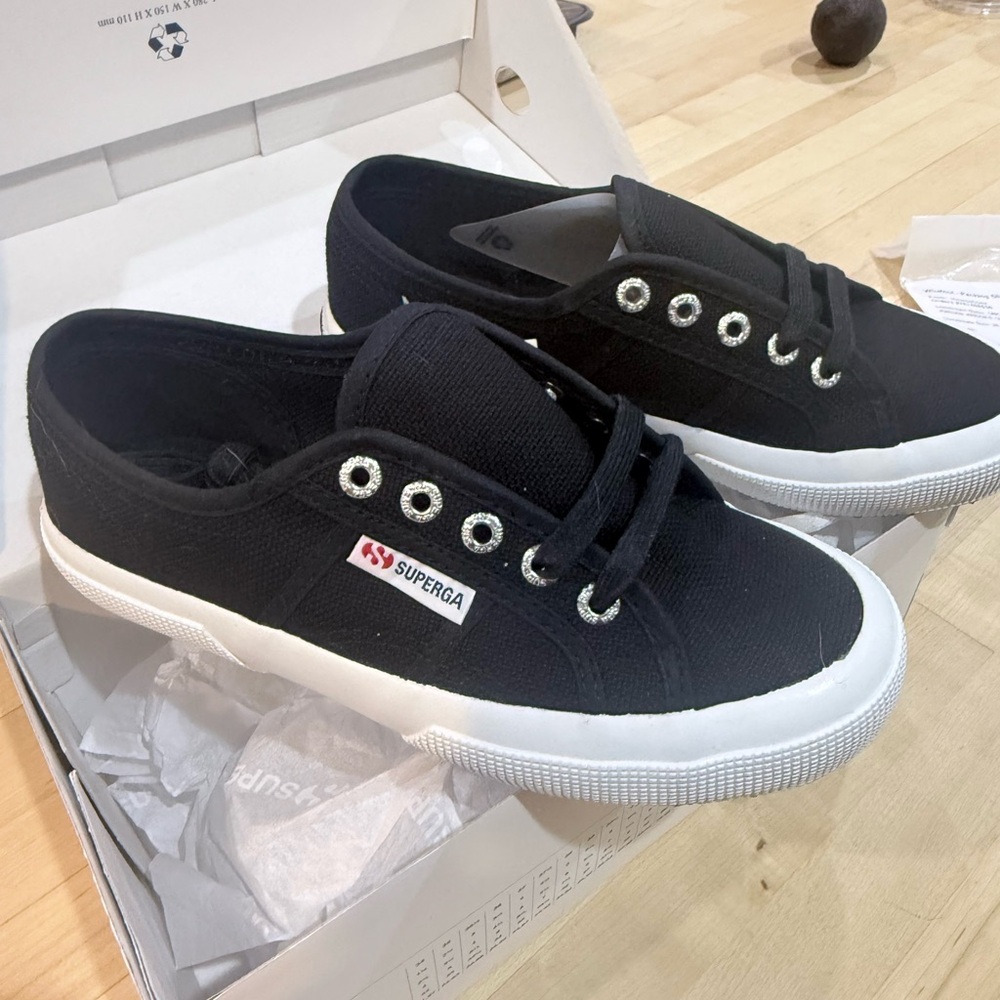Superga Black and White Classic Sneakers